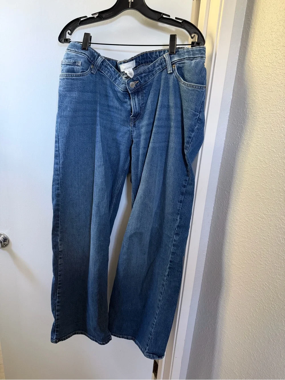 H&M maternity Wide Leg Flared Denim Jeans - Dark Blue
